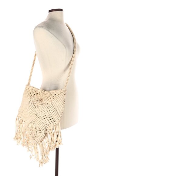 Lilla P Woven Crossbody Handbag Ivory - Picture 3 of 3